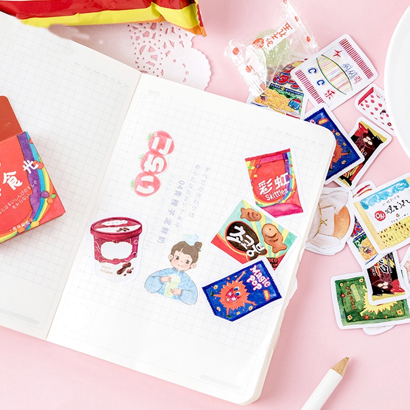 46 Sticker hình dễ thương dùng dán trang trí sách ảnh thủ công