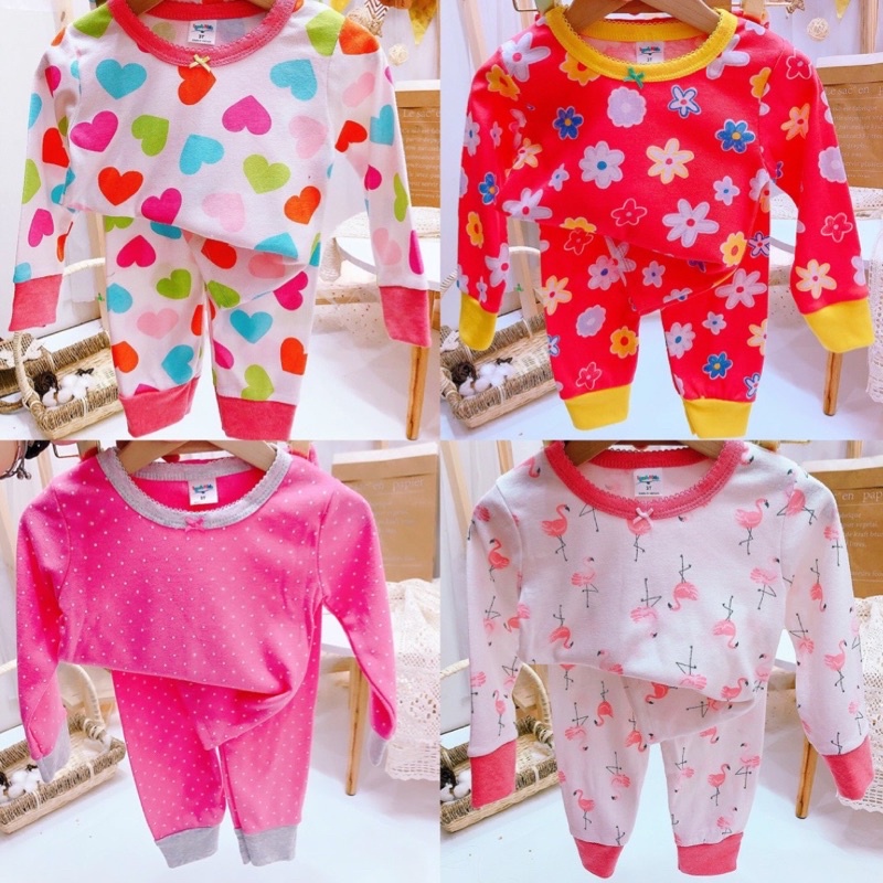 Bộ bozip dài tay cho bé gái size 3-8