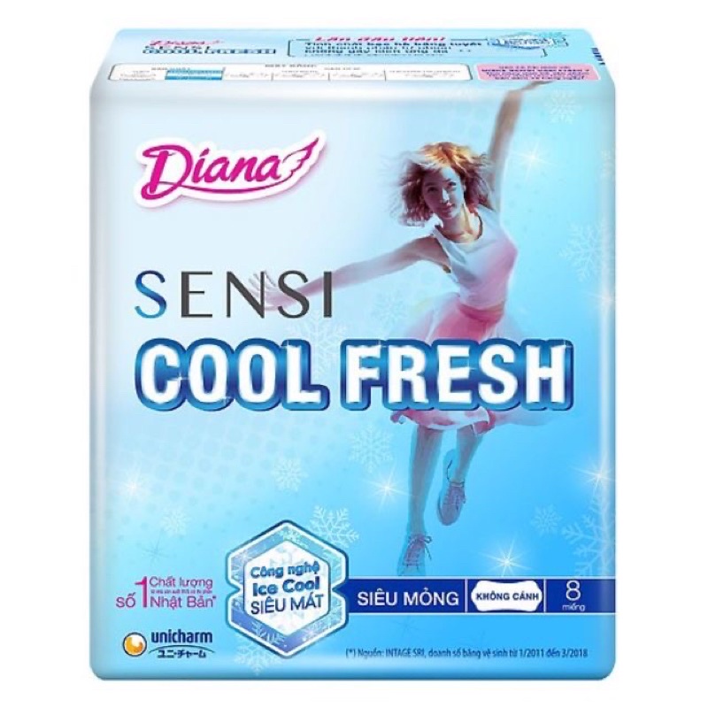 Băng vệ sinh hàng ngày Diana Cool fresh 8M