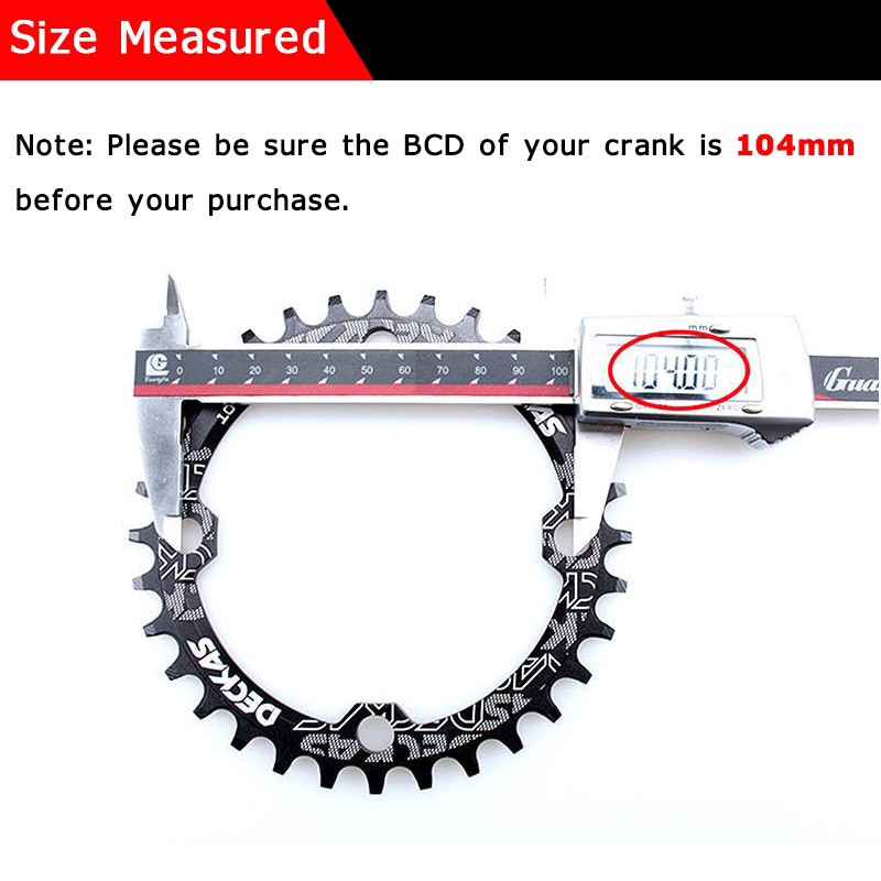 Deckas Vòng Đệm Bằng Hợp Kim Nhôm 104bcd 7075 32 / 34 / 36 / 38t Chất Lượng Cao Dành Cho Xe Đạp