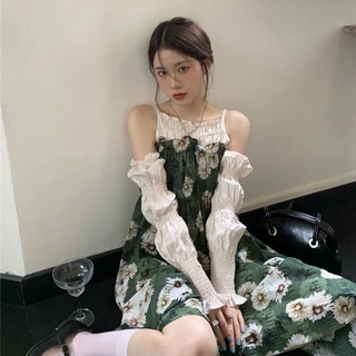 Váy hoa trễ vai