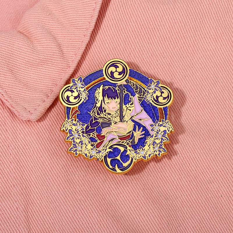 Huy hiệu cài áo MISS ZOE bằng hợp kim hình nhân vật hoạt hình game