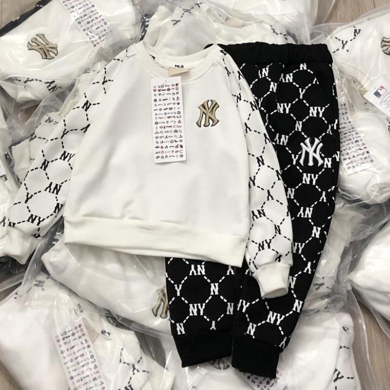 Đồ bộ bé trai , set bộ nỉ cho bé hoạ tiết MLB cho bé trai bé gái đi học đi chơi size 90-150