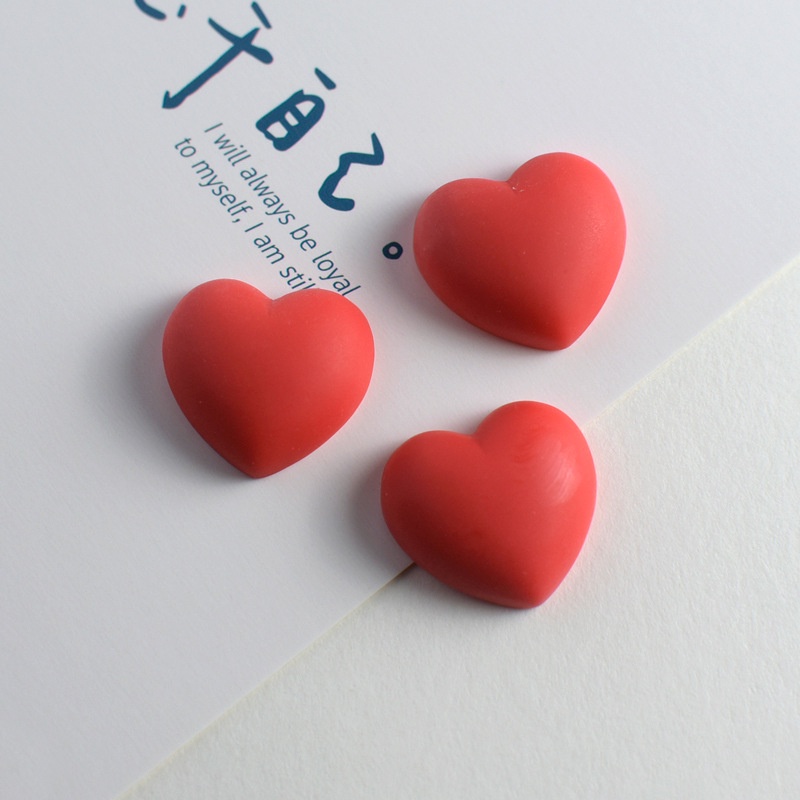 Set 10 Phụ Kiện Trang Trí Ốp Điện Thoại Hình Trái Tim Màu Kẹo Ngọt Xinh Xắn