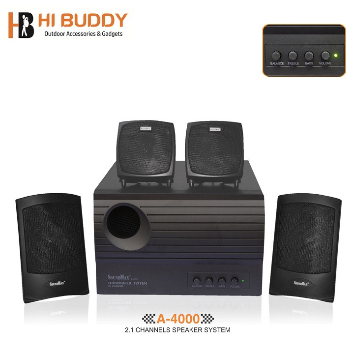 Loa 4.1 SOUNDMAX A-4000 Âm Thanh Cực Chất Với Vẻ Ngoài Cổ Điển – Hàng Chính Hãng – HIBUDDY