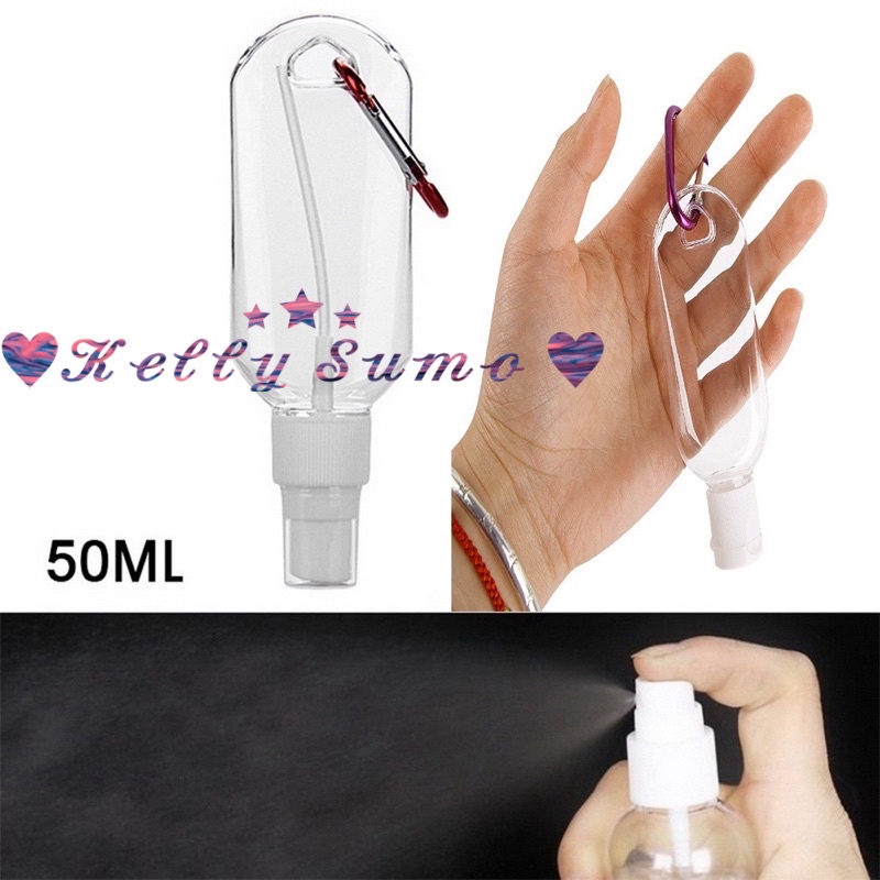 Bình Xịt Phun Sương mini 50ml Có Móc Khóa Tiện Dụng ( mẫu dẹp )