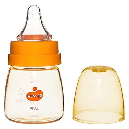 Bình Sữa Wesser, Bình sữa cổ hẹp sơ sinh trẻ em nhựa PPSU 60ml