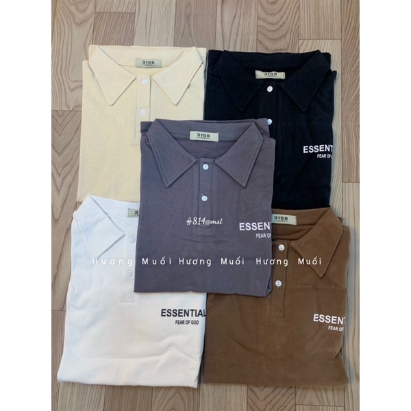 Áo polo chữ Essen - 3158 tuyết nhung