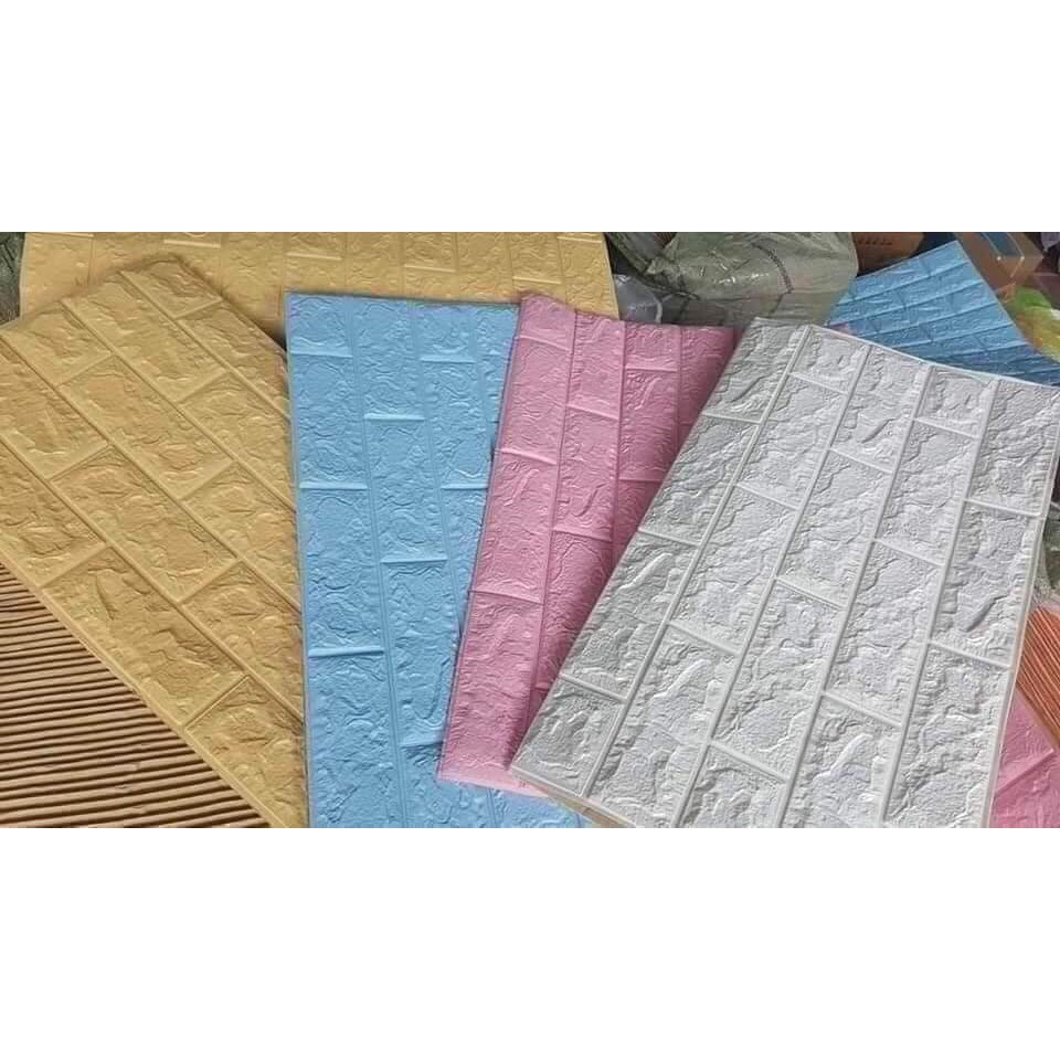 Xốp Dán Tường 3D Khổ 70x77CM Chống Ẩm Giá Rẻ Loại 3,5 mm