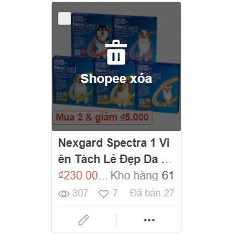 Nexgard Spectra 1 Viên Tách Lẻ Đẹp Da Cho Chó