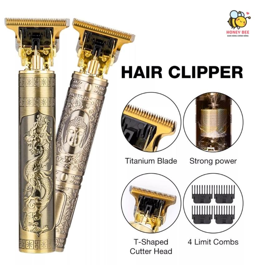 Tông Đơ Cắt Tóc Viền T9 Kiểu Cổ Điển Chất Lượng Tốt Lưỡi Siêu Nhọn Thiết Kế Tinh Tế Cho Người Lớn Và Trẻ Em Với 4 Lược Thay Thế