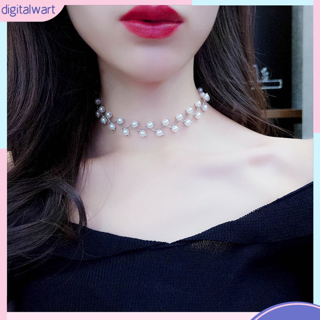 Dg✌❤Vòng Cổ Choker Đính Ngọc Trai Nhân Tạo Thời Trang Dành Cho Nữ