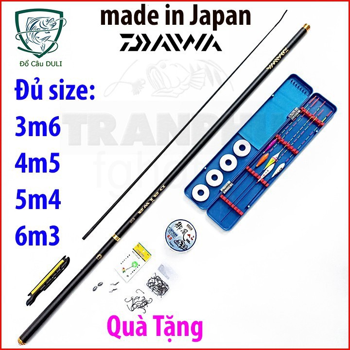 [Made in Japan] Bộ Cần Câu Tay Daiwa 6H + Hộp đựng phao câu đài - Tặng đọt phụ 8H hàng chính hãng đủ size kangh