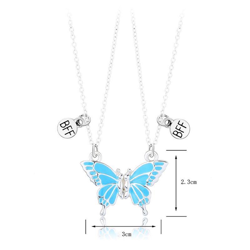 Bộ 2 Vòng cổ Nam Châm Hình Bướm BFF Cho Nam Nữ
