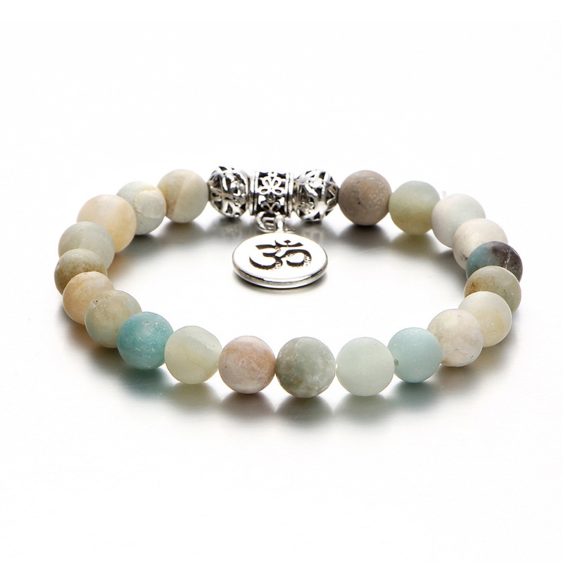 seng Mala Amazonite Bead Bracelet For Yoga Buddhist Rosary Prayer Agate Jade Jewelry