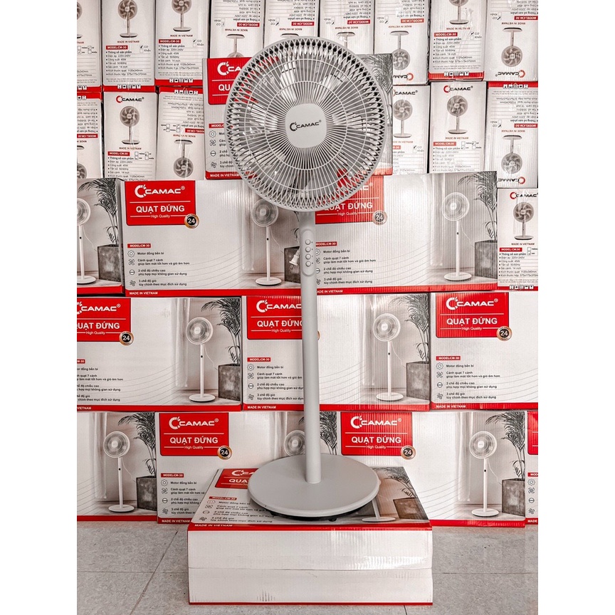 Quạt cây đứng Camac, 7 cánh, 3 chế độ, Bảo hành chính hãng 12 tháng