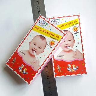 Rơ lưỡi Đông Fa dùng vệ sinh răng miệng cho bé ( 5 cái/hộp)
