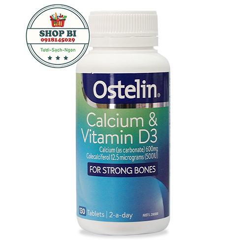 [HÀNG NHẬP ÚC] Viên uống Ostelin Calcium & Vitamin D (130 viên)