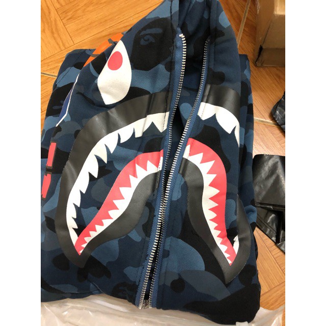 (CÓ SẴN + ẢNH THẬT) Áo Hoodie Zip Bape Shark Ulzzang UNISEX -Hàng nhập khẩu