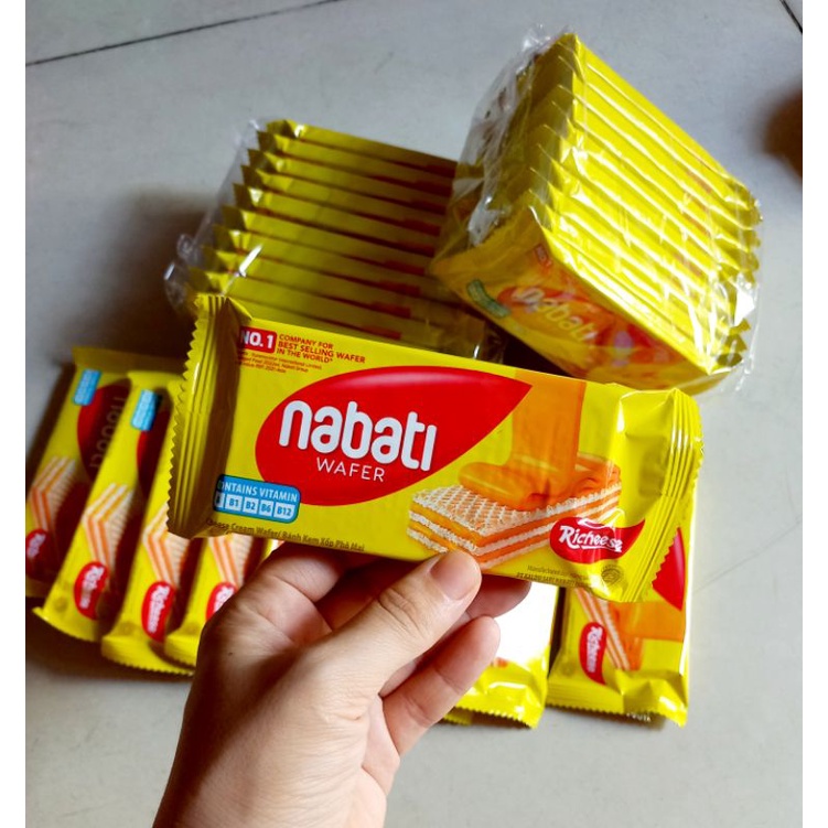 Bánh Nabati Lốc 10 gói bánh kem xốp nabati phô mai,socola