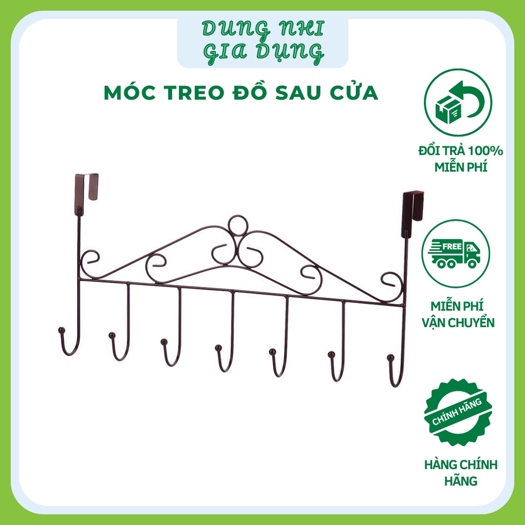 Móc Treo Đồ Sau Cửa Loại 7 Móc Tiện Dụng - Móc Treo Quần Áo Sau Cửa, Sau Cánh Tủ