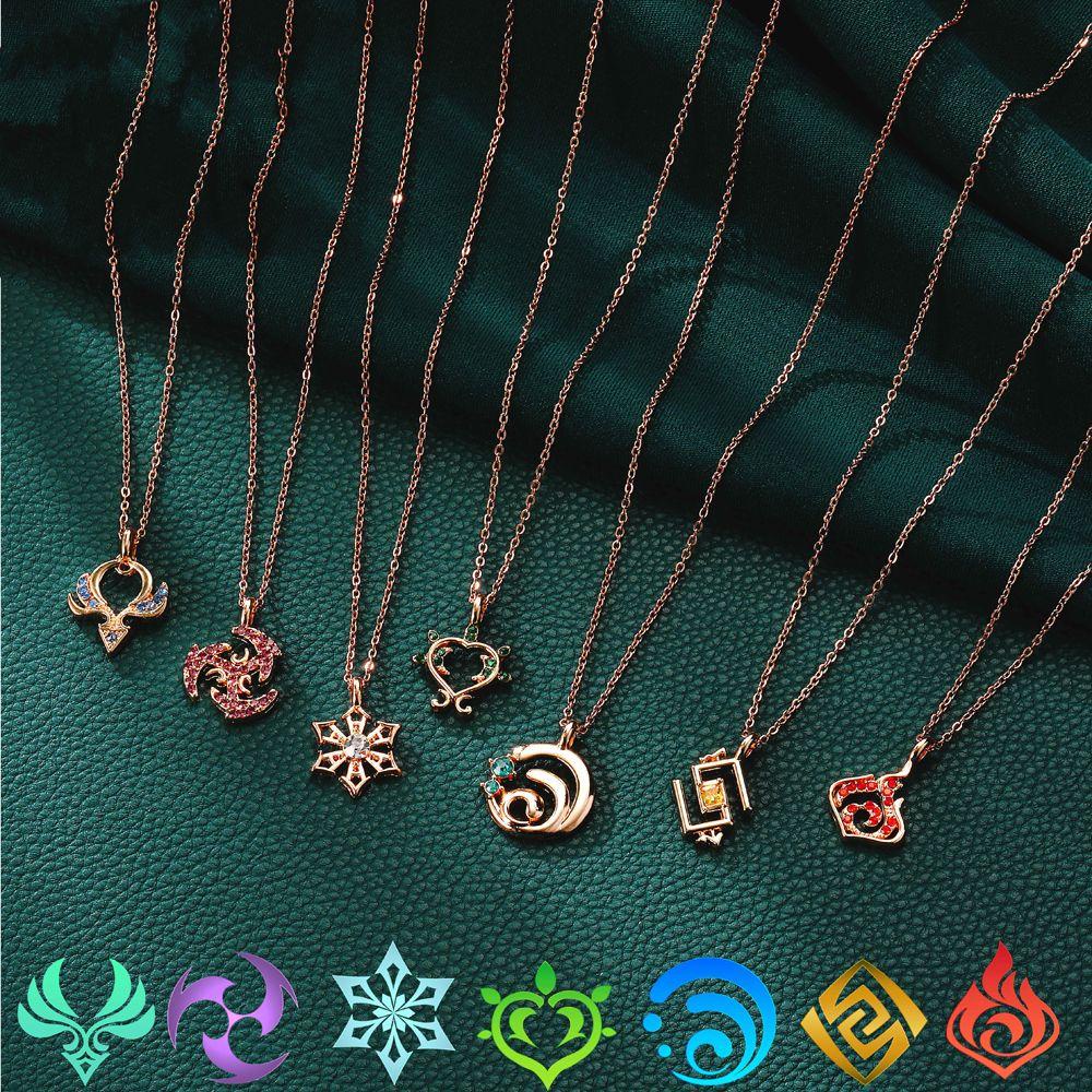 Vòng Cổ Choker 7 Nguyên Tố Thần Chết VANES1 Genshin Geo Cyro Dendro Cho Nam Và Nữ