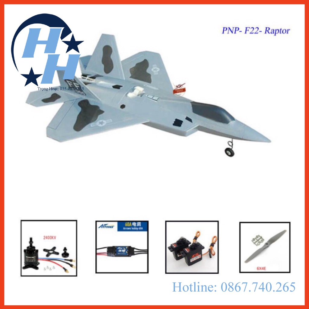 Máy Bay Điều Khiển F22 sải 72cm F-22 Raptor