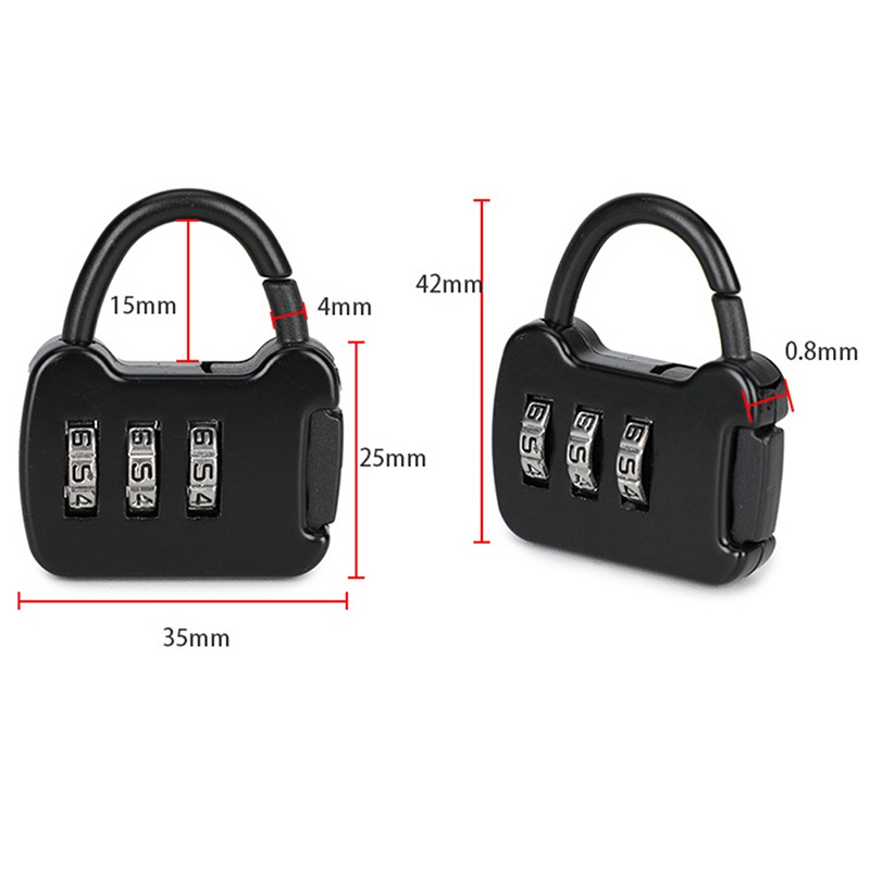 Ổ Khóa Số Mini Dùng Khóa Hành Lý, Balo, Túi Xách An Toàn