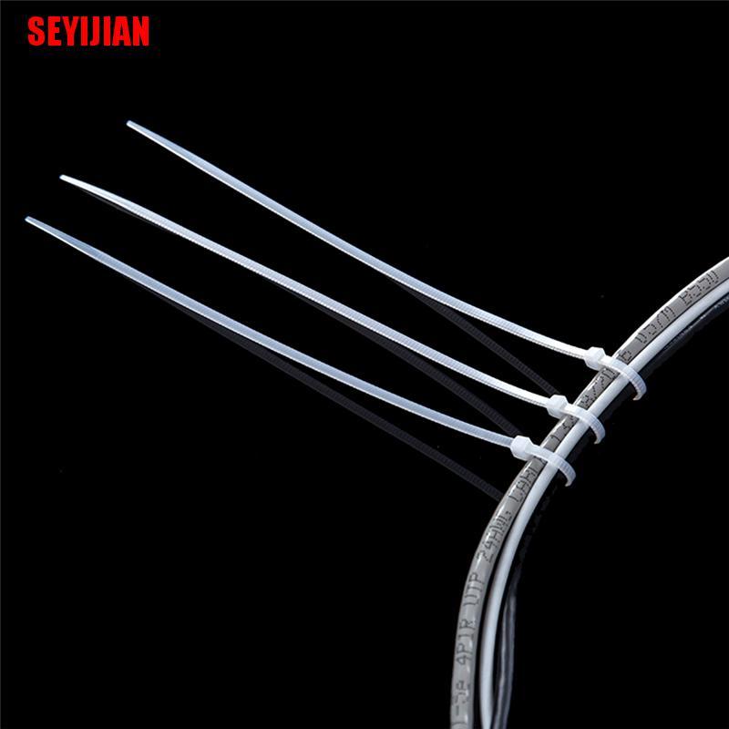 Set 100 Dây Cáp Nylon Màu Trắng Đen Tự Khóa Tiện Dụng