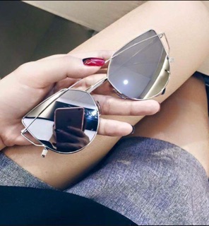 Kính râm, Kính mát Mắt mèo kim loại chống nắng uv sành điệu