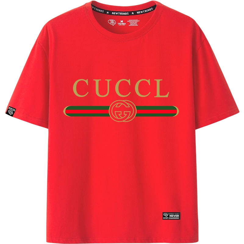 Áo Thun Cotton Tay Ngắn Dáng Rộng Họa Tiết Gucci Thời Trang Cho Nam Và Nữ