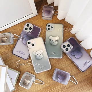 Ốp silicon gấu BB bộ iphone và airpods cực đẹpo