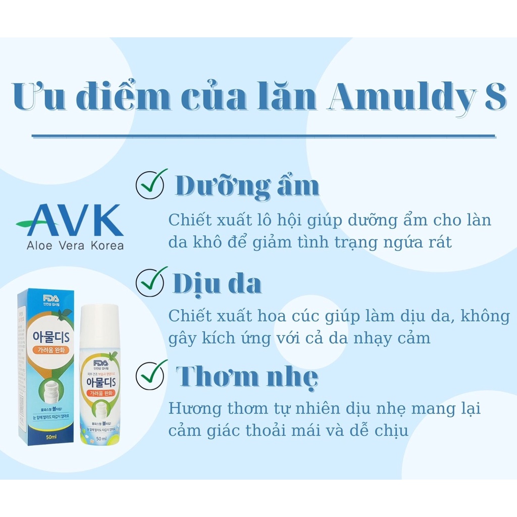 Lăn Chống Muỗi Và Côn Trùng AVK Amuldy S 50ml