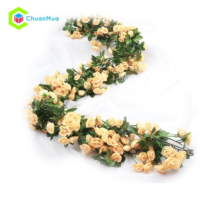 Dây hoa hồng 69 bông dài 1M8 trang trí tiệc - GDA172