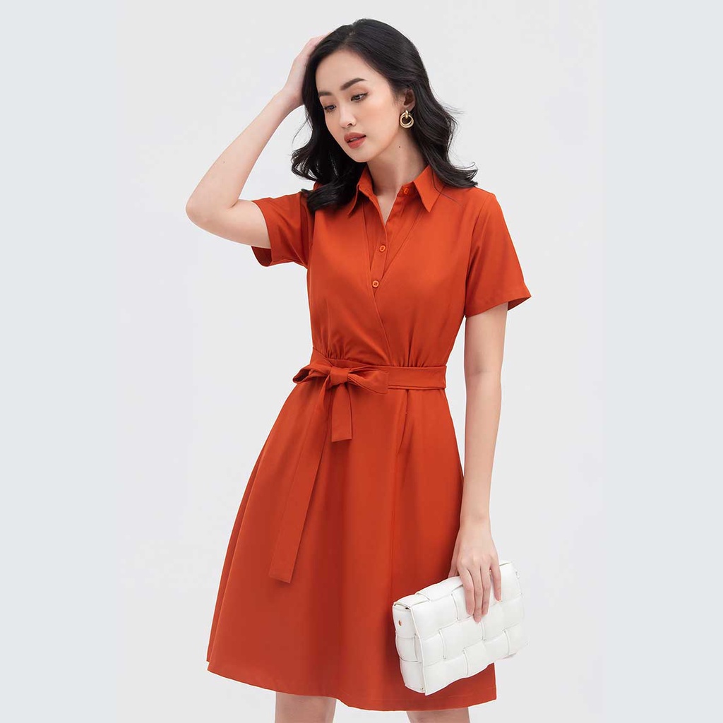 [Mã WABRGUM giảm 10% tối đa 30K đơn 99K] Đầm sơ mi nữ thời trang GUMAC thiết kế đắp chéo DC05012 - mẫu mới | BigBuy360 - bigbuy360.vn