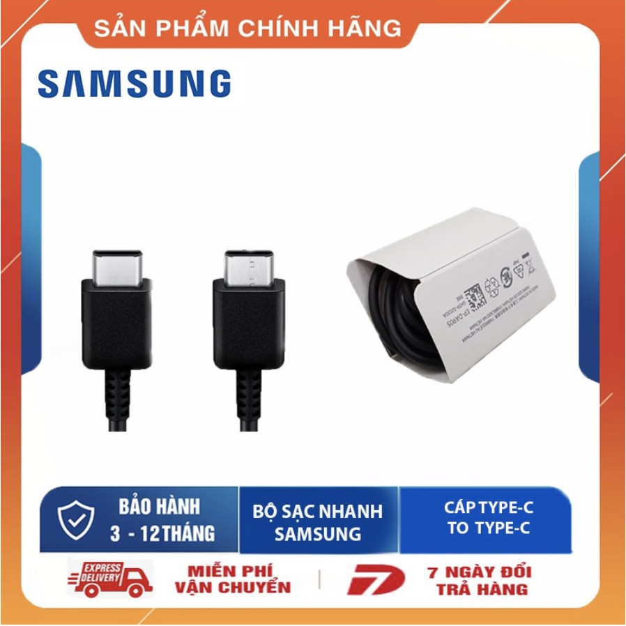 Sạc Samsung Chính Hãng🌸 Cáp Sạc Điện Thoại Samsung Note 10 25W Type-C to Type-C - Bảo hành 6 tháng