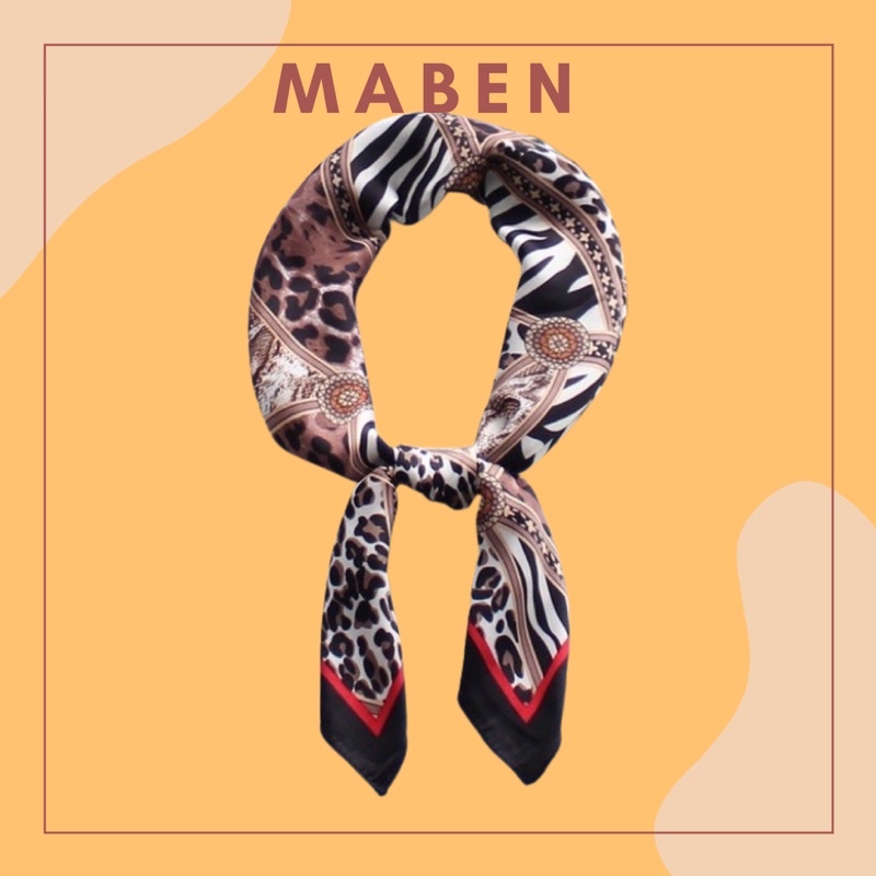 Khăn lụa vuông 70x70 turban quàng cổ,áo khăn yếm bandana thời trang đội đầu - Maben