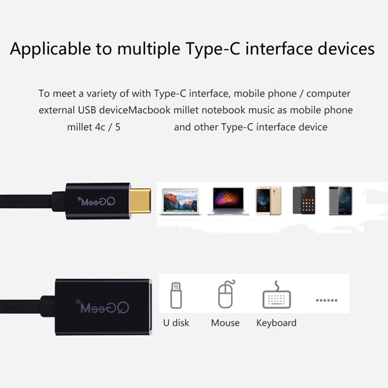 Cáp Chuyển Đổi Qgeem Usb-C Sang Usb-A Female Usb3.1Tg Cho Huawei