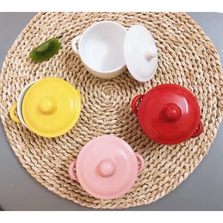 Bát / chén hình nồi có nắp cho bé adkn