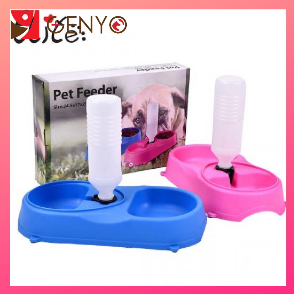 Bát ăn uống tự động có chai nước kèm theo - phụ kiện chó mèo - Bát ăn 006