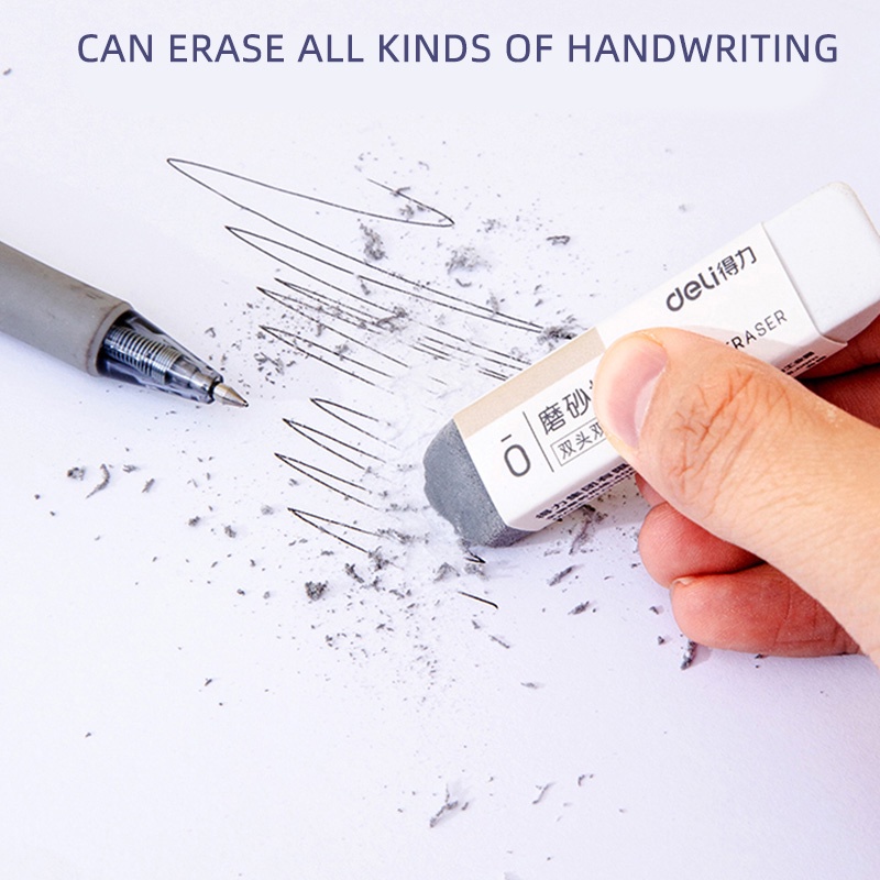 Deli. Cục Tẩy Hai Đầu Màu Lì TPR Tiện Dụng