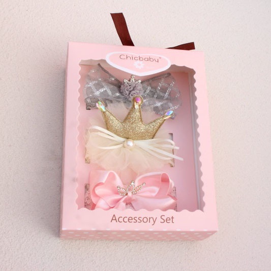 Set băng đô - turban Chicbaby Hàn Quốc cao cấp cho bé gái từ 0 - 3 tuổi