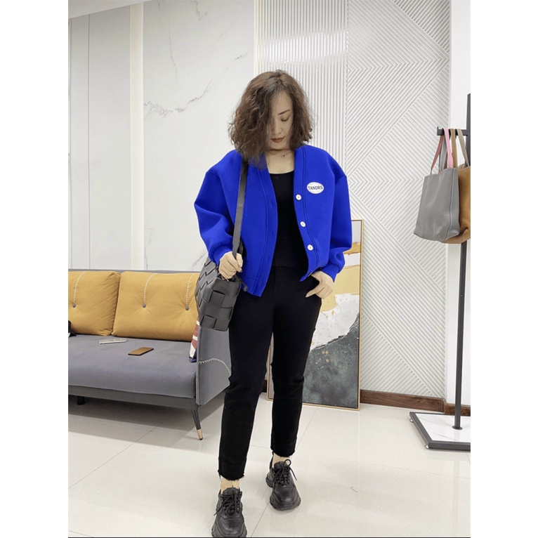Áo Khoác Cadigan Nữ Tay Phồng Chất Nỉ 1 Lớp Logo Thêu Form Rộng Che Nắng Mặc Đẹp [NEW UNISEX]