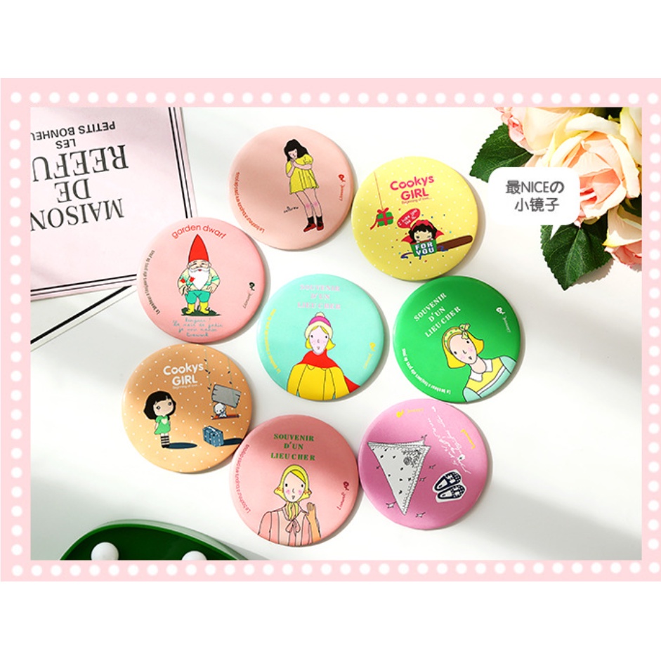 LẺ 1 GƯƠNG MINI CẦM TAY HÀN QUỐC DỄ THƯƠNG - GƯƠNG MINI BỎ TÚI HD6