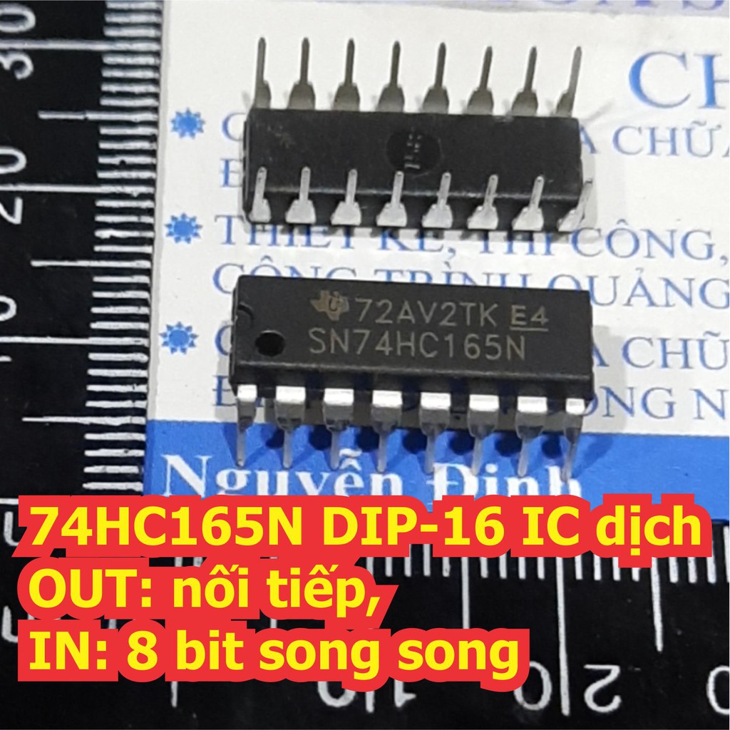 5 con 74HC165 74HC165N SN74HC165N DIP-16 IC dịch OUT: nối tiếp, IN: 8 bit song song kde6699