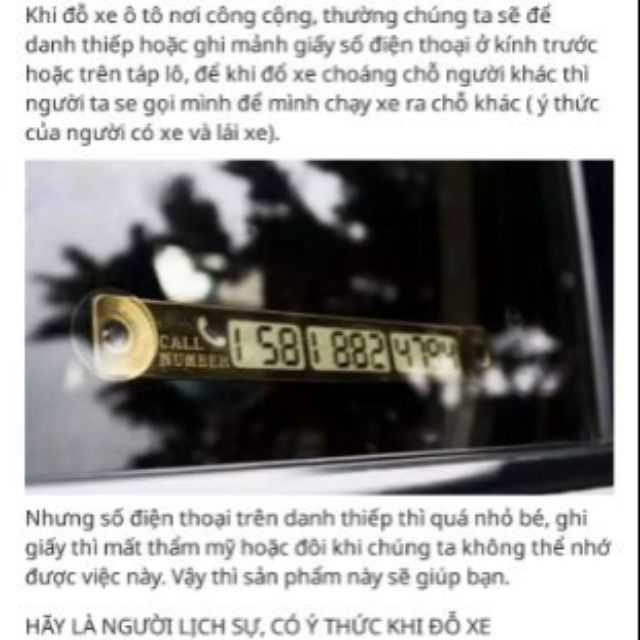 Thanh ghi số điện thoại, biển sdt hít cửa kính ô tô phản quang dạng số điện tử thanh lịch, tiện ích, văn minh | BigBuy360 - bigbuy360.vn