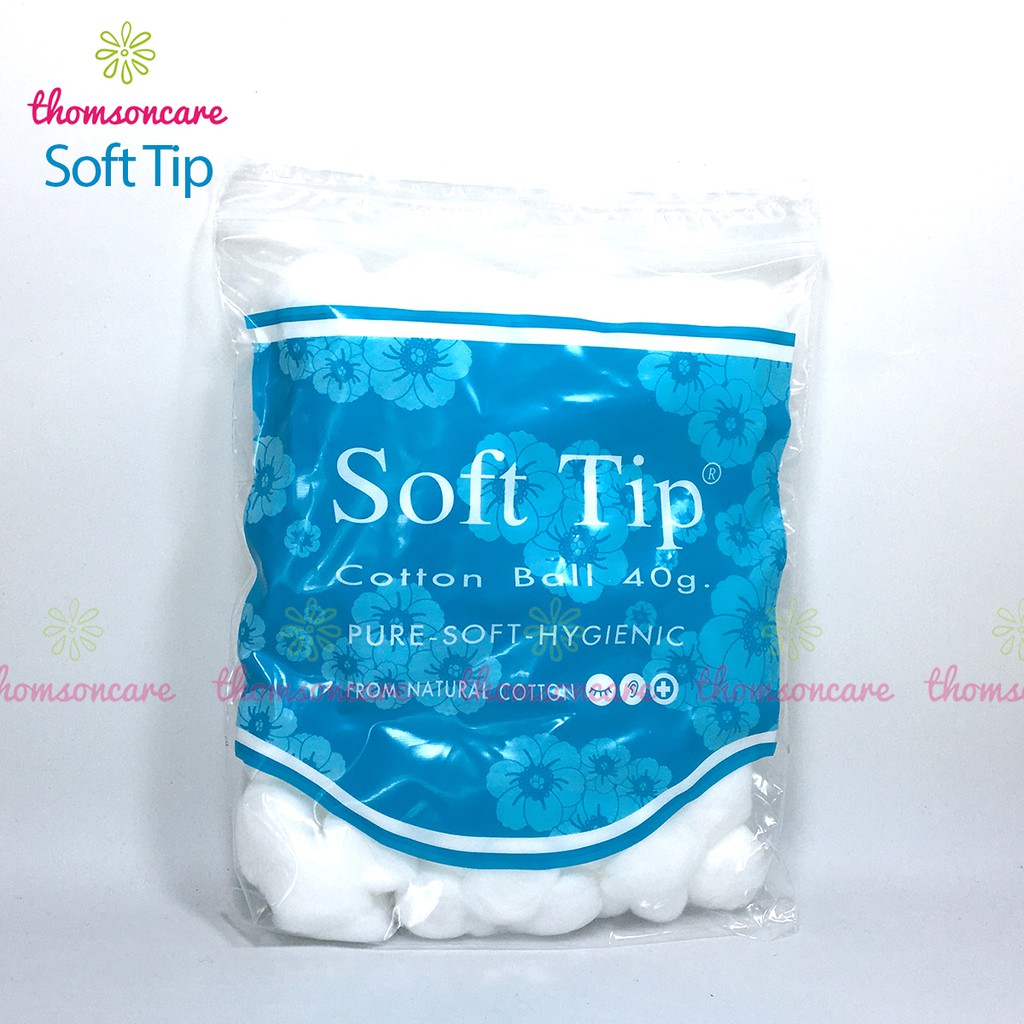 Bông gòn đút tai cho mẹ sau sinh Softtip - Bông viên tròn Soft tip, dùng trong y tế, nút nhét lỗ tai, trang điểm