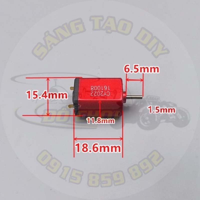 Động cơ mini tốc độ cực cao. DIY chế tạo ô tô đồ chơi RC DC 1.5V - 3.7V