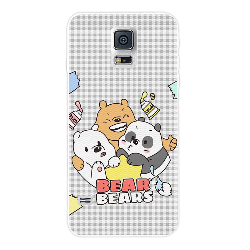 Ốp điện thoại in hình gấu hoạt hình cho Samsung S3 S4 S5 S6 S7 S8 S9 S10 e Edge Grand Prime Neo Plus #4
