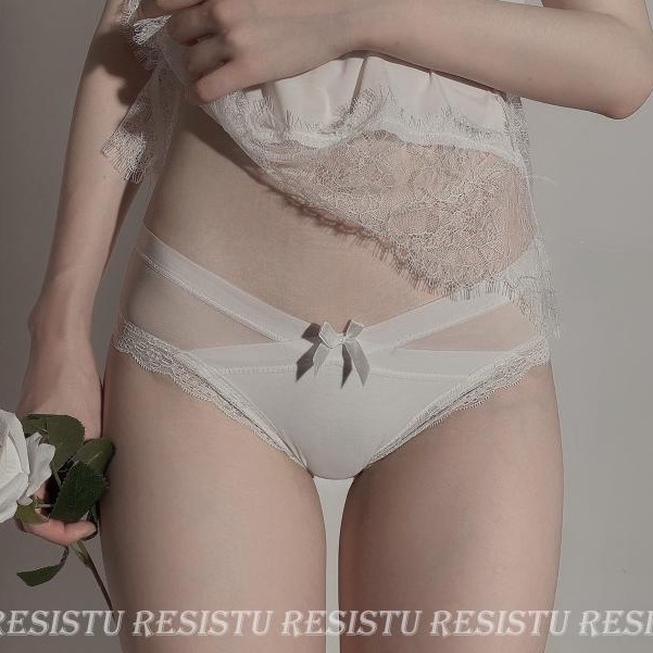 Quần lót cotton AOWEINISI phối ren quyến rũ cho nữ